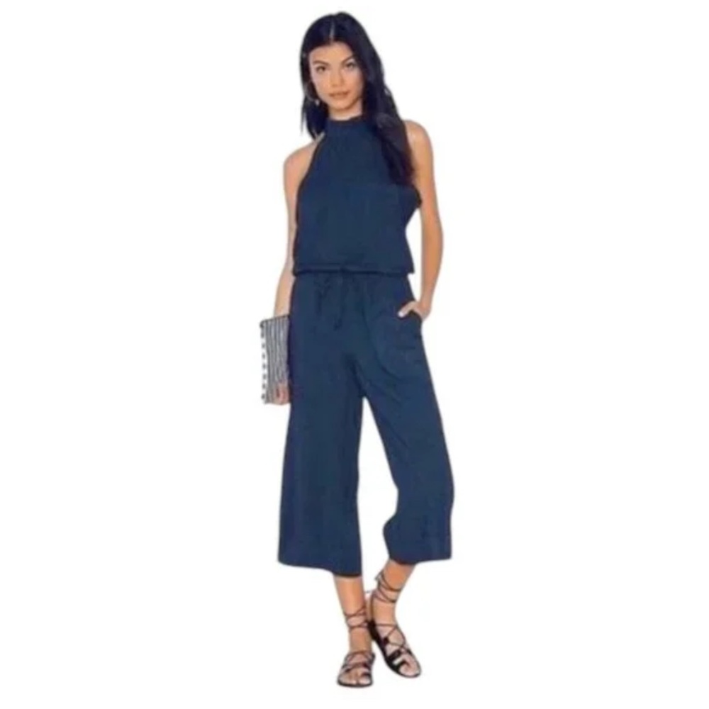 Cloth & Stone Bella Dahl Denim Halter Jumpsuit Sz's M & L (2 Avail.) - EUC